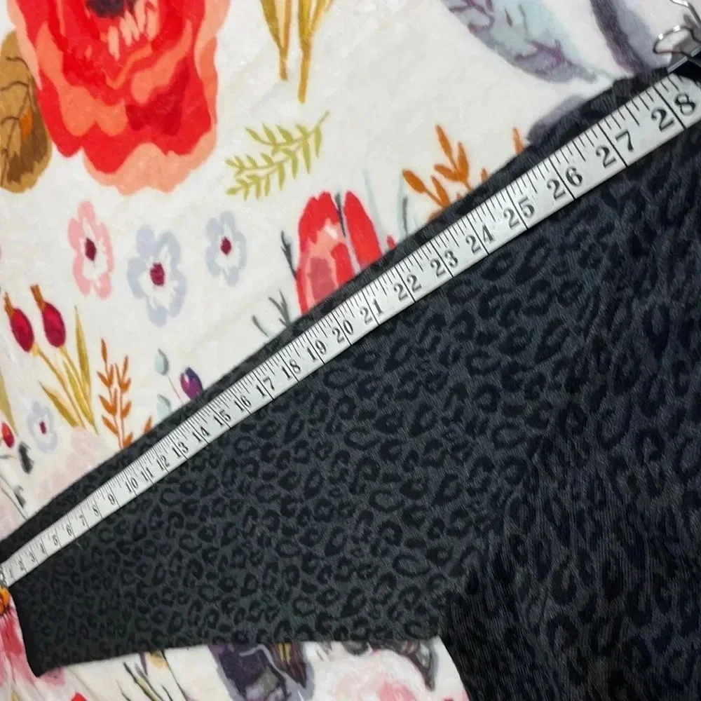 Calvin Klein merino wool blend open front animal print long cardigan XL - Picture 11 of 12